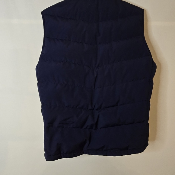 Nordstrom Men's Store Size L Navy snap front 60% down filled puffer vest - Picture 7 of 10
